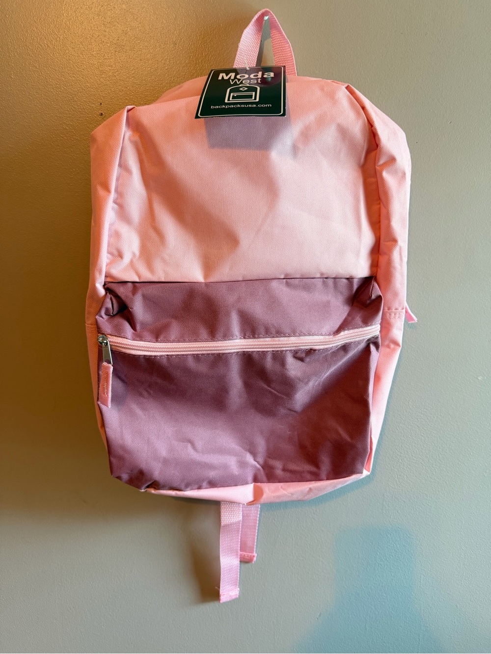 Pink Colorblock Backpack
